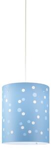 Sospensione Moderna Pois Polilux ® Blu Pastello 1 Luce E27 D27Cm