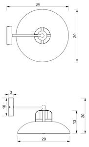 Applique FELIX 1xE27/60W/230V blu