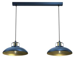 Lampadario su corda FELIX 2xE27/60W/230V blu