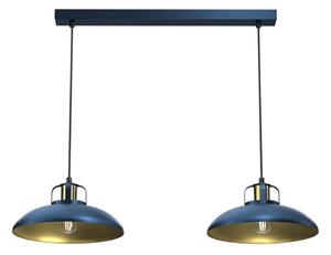 Lampadario su corda FELIX 2xE27/60W/230V blu