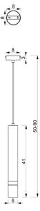 Lampadario a sospensione su cavo JOKER 1xGU10/25W/230V blu/oro