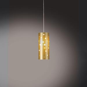Sospensione Moderna Pois Polilux ® New Gold Materie Plastiche Bianco 1 Luce E27