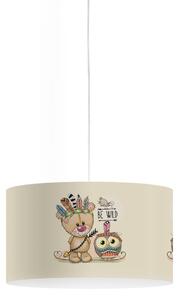 Sospensione Moderna Decokids Polilux ® Grafica Indiano 1 Luce E27 D40Cm