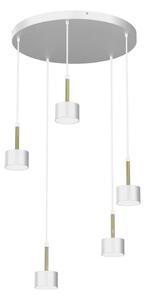 Lampadario su corda ARENA 5xGX53/11W/230V bianco/oro