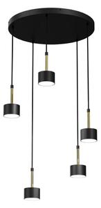 Lampadario su corda ARENA 5xGX53/11W/230V nero/oro