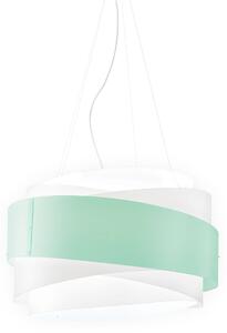 Sospensione Moderna Bea Polilux ® Verde Pastello Metallo Cromo 1 Luce E27 D60Cm