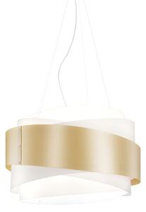 Sospensione Moderna Bea Polilux ® New Gold E Metallo Cromo 1 Luce E27 D60Cm