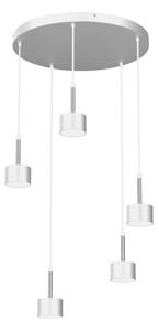 Lampadario su corda ARENA 5xGX53/11W/230V bianco/cromo