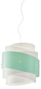Sospensione Moderna Bea Polilux ® Verde Pastello Metallo Cromo 1 Luce E27 D40Cm