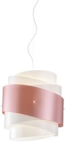 Sospensione Moderna Bea Polilux ® Pink Metal E Metallo Cromo 1 Luce E27 D40Cm