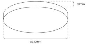 Plafoniera LED da bagno MAYA LED/15W/230V diametro 33 cm IP44 nero