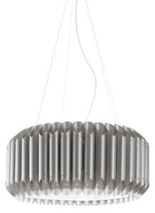 Sospensione Moderna Louise Polilux ® Argento E Metallo Cromo 1 Luce E27 D60Cm