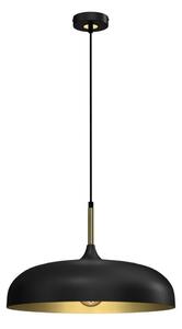 Lampadario su corda LINCOLN 1xE27/60W/230V d. 45 cm nero