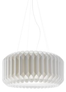 Sospensione Moderna Louise Polilux ® Bianco E Metallo Cromo 1 Luce E27 D60Cm