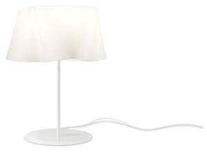 Lampada Da Scrivania-Ufficio Moderna Wanda Polilux ® Bianco E Metallo 1 Luce E14