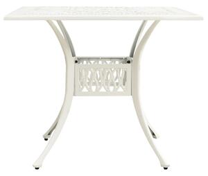 Tavolo da Giardino Bianco 90x90x73 cm in Alluminio Pressofuso