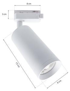 Faretto in rail system MICA 3xGU10/25W/230V bianco