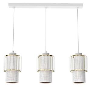Lampadario a sospensione con filo BLANCO 3xE27/60W/230V bianco