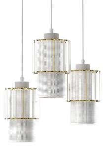 Lampadario a sospensione con filo BLANCO 3xE27/60W/230V bianco