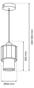Lampadario a sospensione con filo BLANCO 1xE27/60W/230V bianco