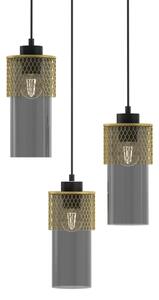 Lampadario a sospensione con filo GLAM 3xE27/60W/230V