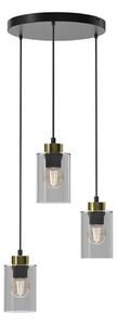 Lampadario a sospensione con filo CHIC 3xE27/60W/230V nero/grigio