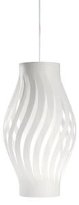 Sospensione Moderna Helios Polilux ® Bianco Materie Plastiche 1 Luce E27 H40Cm