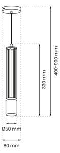 Lampadario a sospensione con filo ESTILO 1xGU10/40W/230V nero