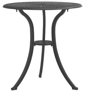 Tavolo da Giardino Nero 62x62x65 cm in Alluminio Pressofuso