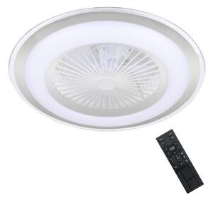 Plafoniera LED dimmerabile con ventola ZONDA LED/48W/230V argento + tc