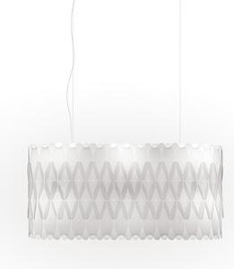 Lampadario Moderno Amanda Polilux ® Bianco E Metallo Cromo 6 Luci E27