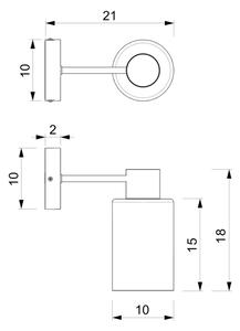 Applique MADERA 1xE27/60W/230V bianco/legno