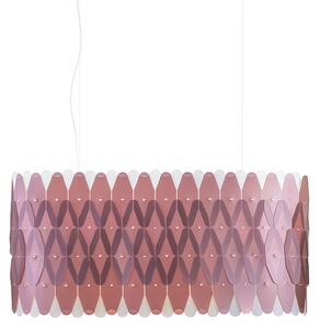 Lampadario Moderno Amanda Polilux ® Pink Metal E Metallo Cromo 6 Luci E27