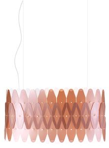 Lampadario Moderno Ovale Amanda Polilux ® Rame E Metallo Cromo 3 Luci E27
