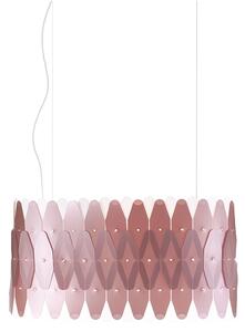Lampadario Moderno Ovale Amanda Polilux ® Pink Metal E Metallo Cromo 3 Luci E27