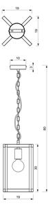 Lampadario a sospensione con catena ARNOLD 1xE27/60W/230V nero