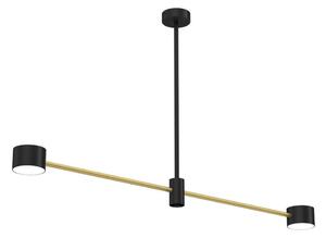 Lampadario a sospensione con supporto rigido CROSS 2xGX53/12W/230V nero/oro