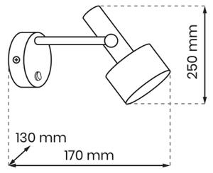 Applique LINTERNA 1xGX53/12W/230V nero