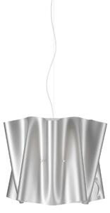 Sospensione Moderna Folio Polilux ® Argento E Metallo Cromo 1 Luce E27 D40Cm