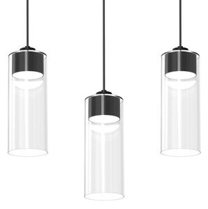 Lampadario a sospensione con filo CLARISSA 3xGX53/12W/230V nero
