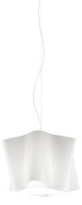 Sospensione Moderna Folio Polilux ® Bianco E Metallo Cromo 1 Luce E27