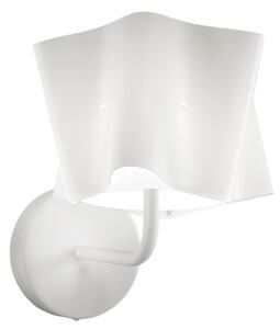 Applique Moderna Folio Polilux ® Bianco E Metallo 1 Luce E27