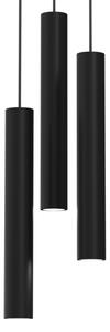 Lampadario a sospensione con filo HUDSON 3xGU10/8W/230V nero