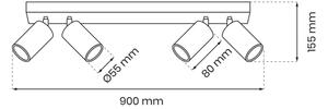 Luce Spot HUDSON 4xGU10/8W/230V bianco