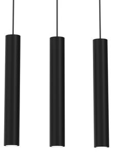 Lampadario a sospensione con filo HUDSON 3xGU10/8W/230V nero