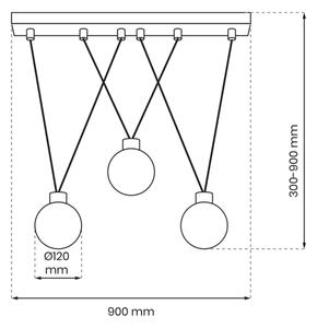 Lampadario a cavo CAPRI 3xG9/7W/230V