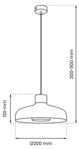 Lampadario a sospensione con filo LINEA 1xGX53/12W/230V nero