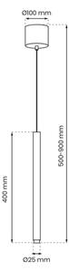 Lampadario a sospensione con filo MONZA 1xG9/8W/230V nero
