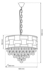 Lampadario a catena LUXURIA 9xE14/40W/230V oro