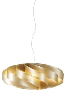 Sospensione Moderna Flat Polilux ® New Gold E Metallo Cromo 1 Luce E27